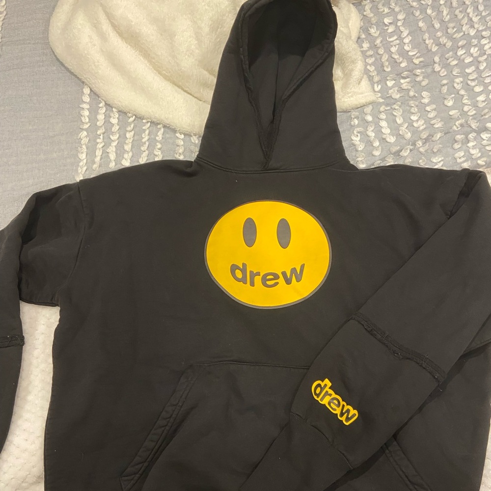 Authentic drew house hoodie with raw hem